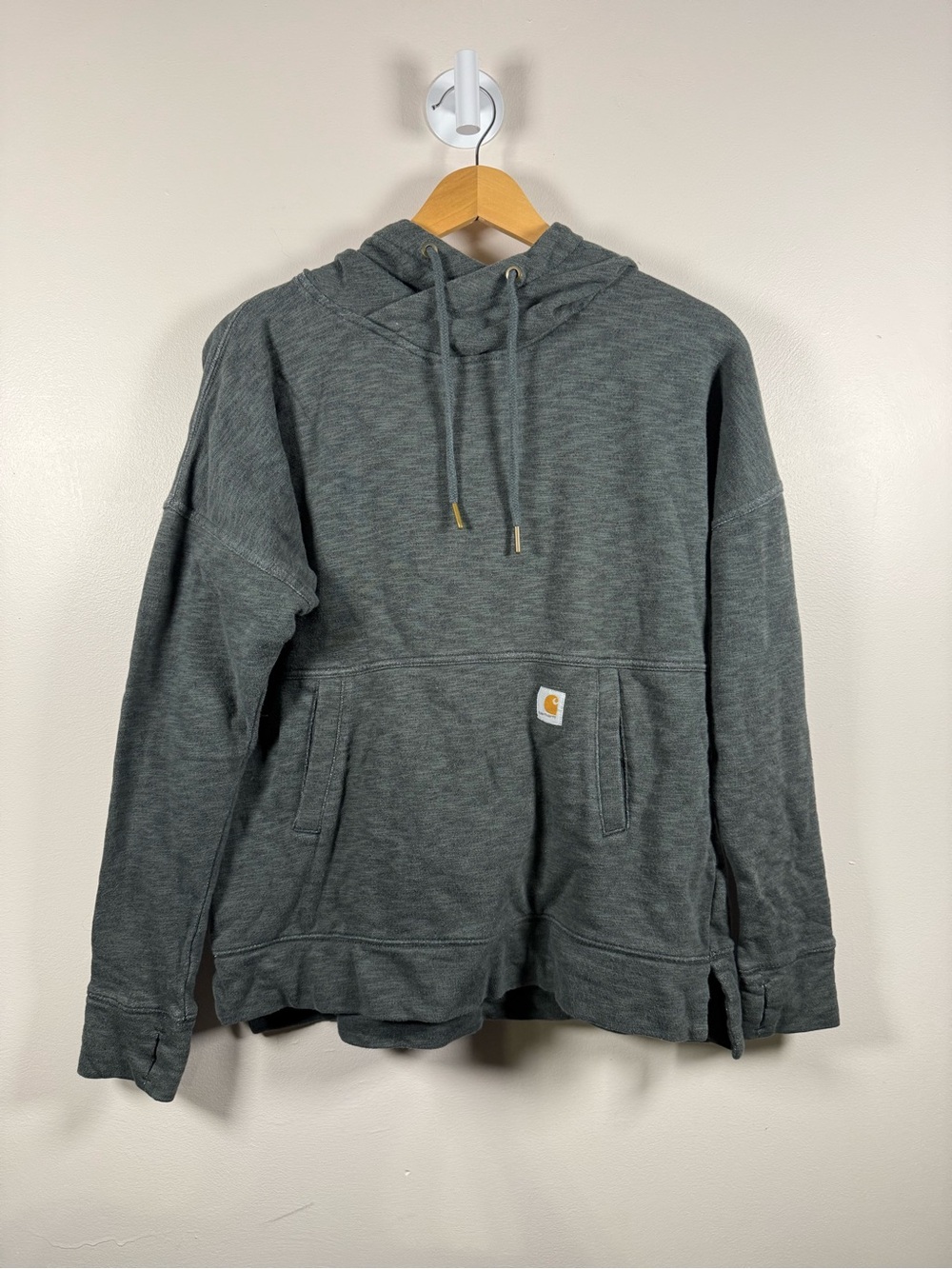 Carhartt Men’s Dark Heather Gray Crewneck Hoodie Pullover